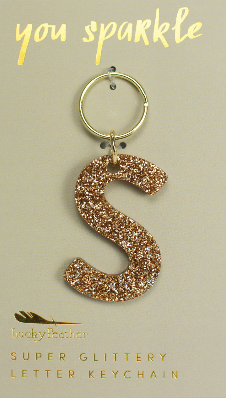 Glitter Letter Keychains