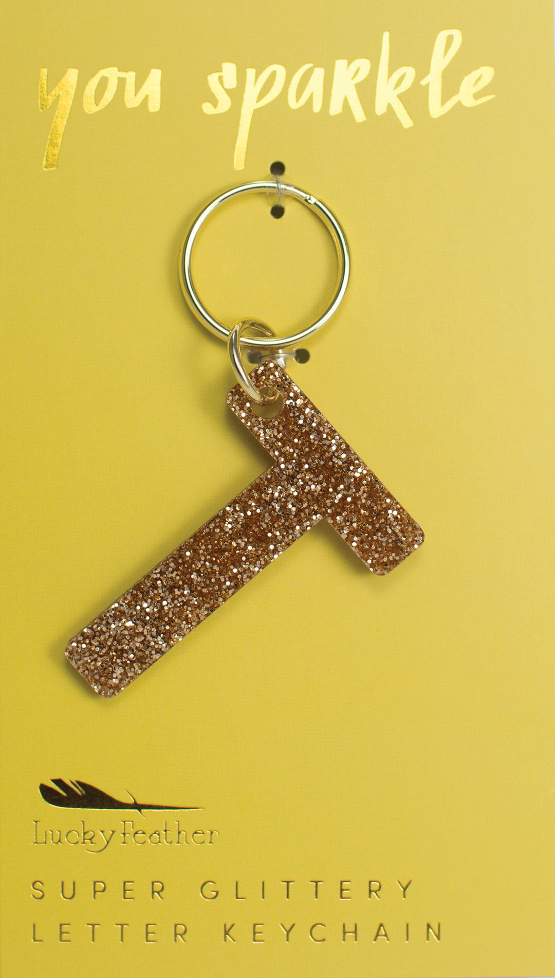 Glitter Letter Keychains