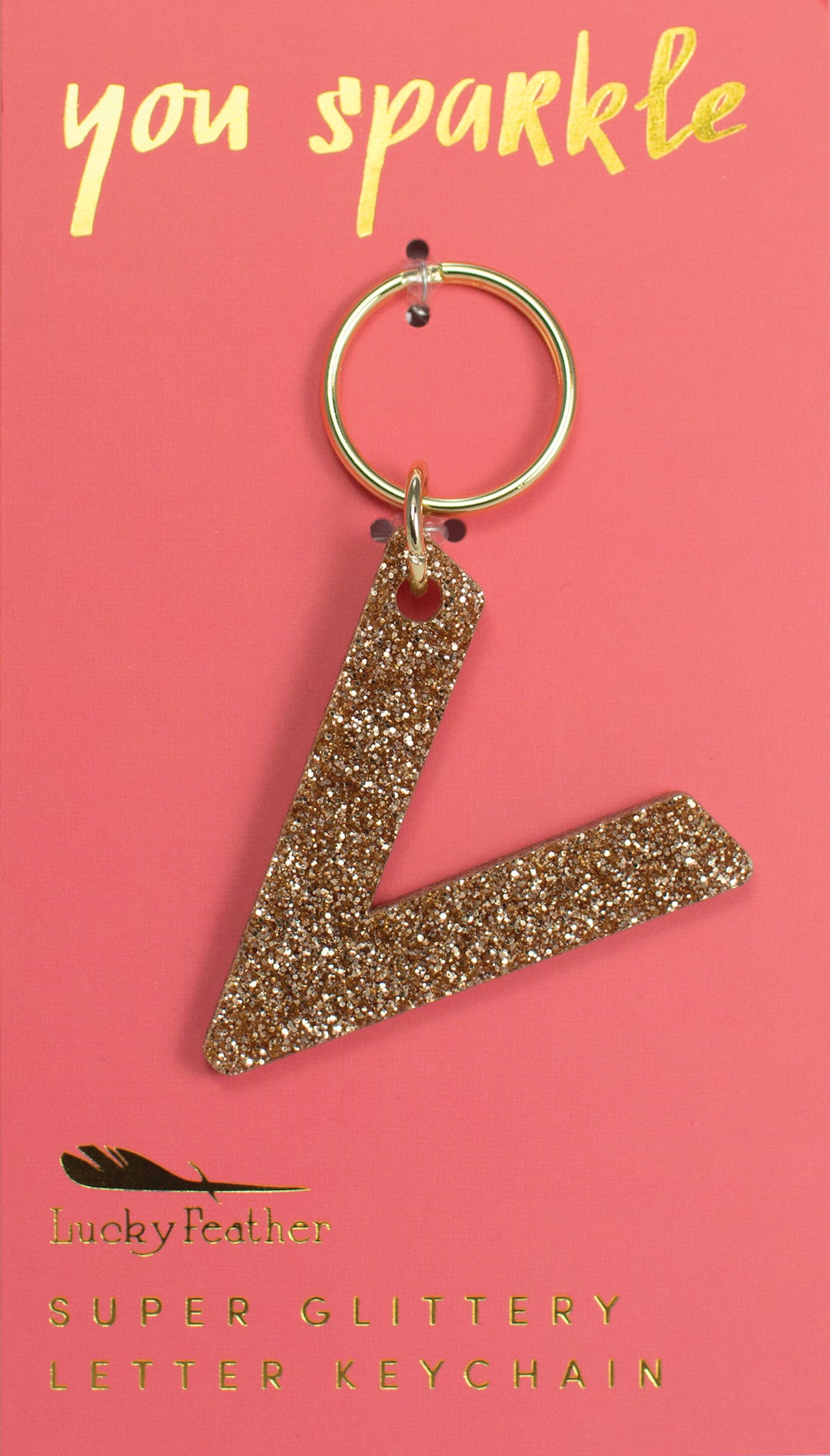 Glitter Letter Keychains