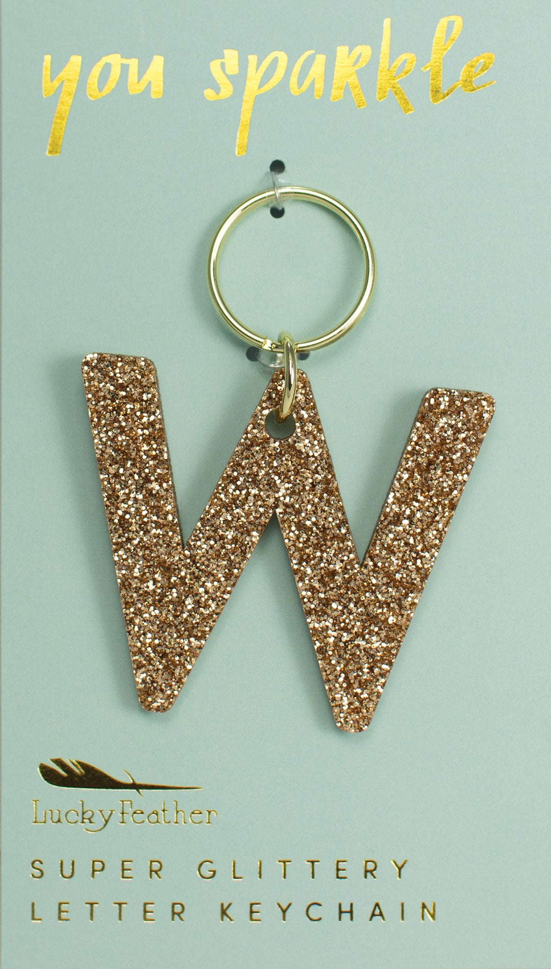 Glitter Letter Keychains