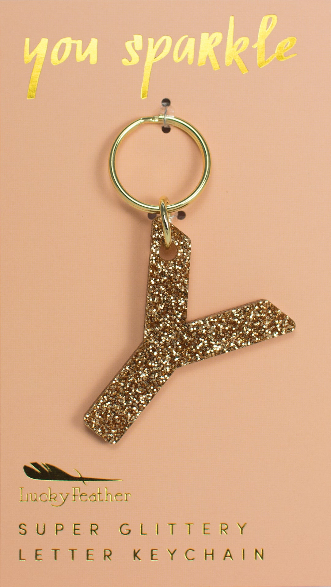 Glitter Letter Keychains