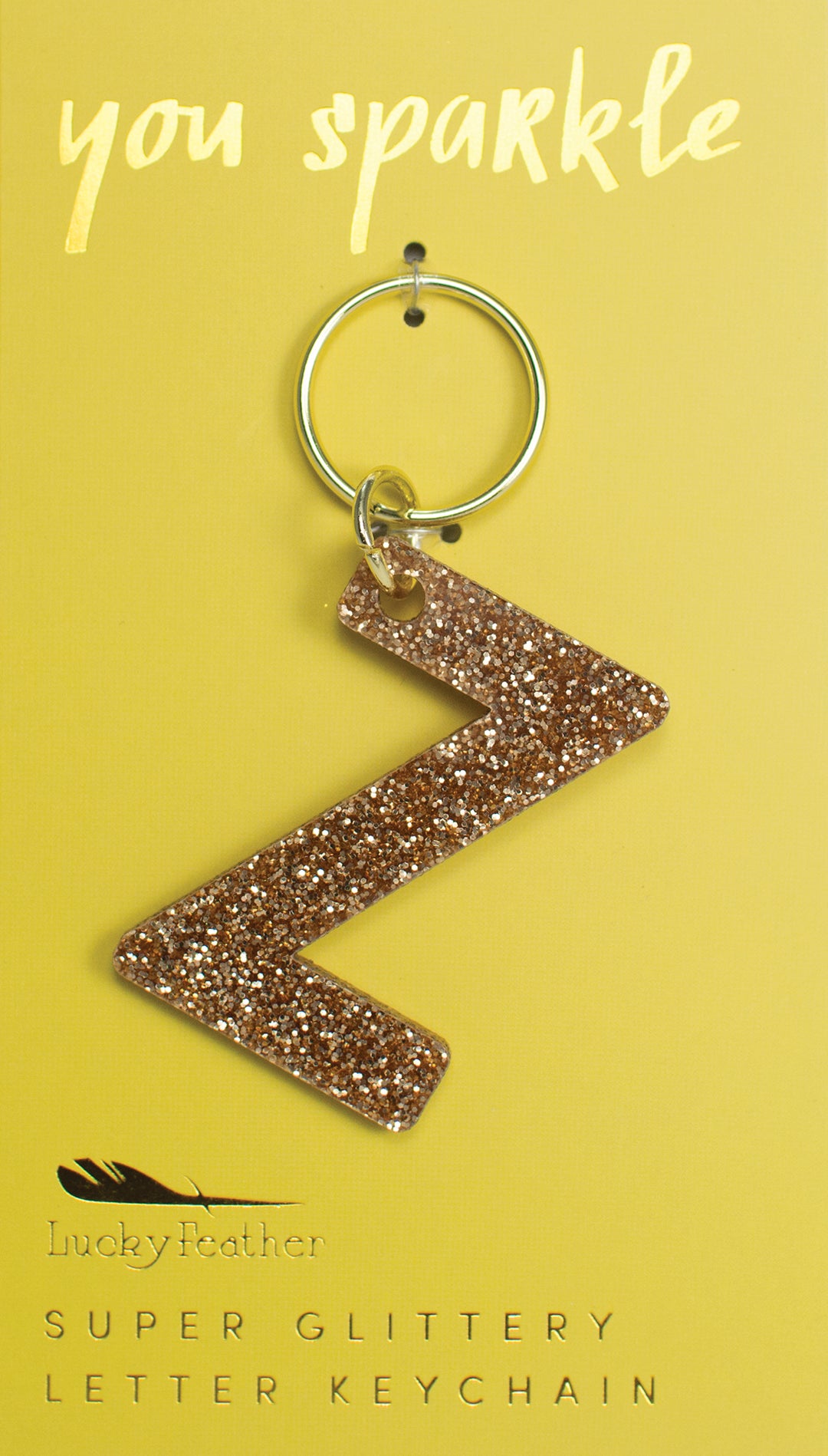 Glitter Letter Keychains