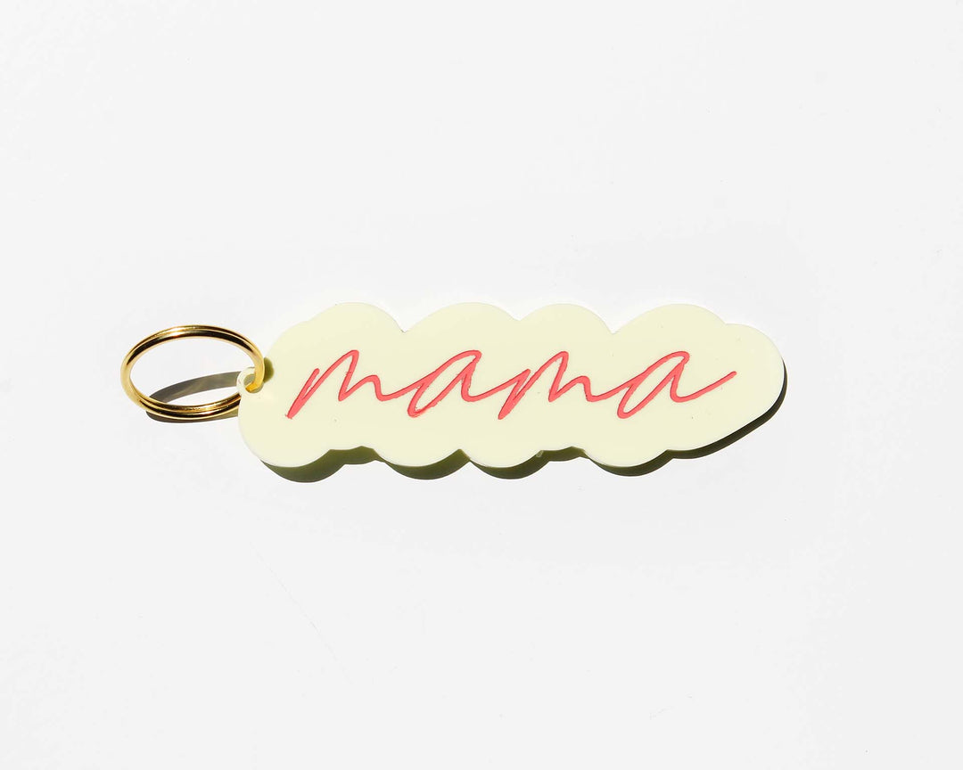 Mama Pastel Color-Filled Acrylic Keychain