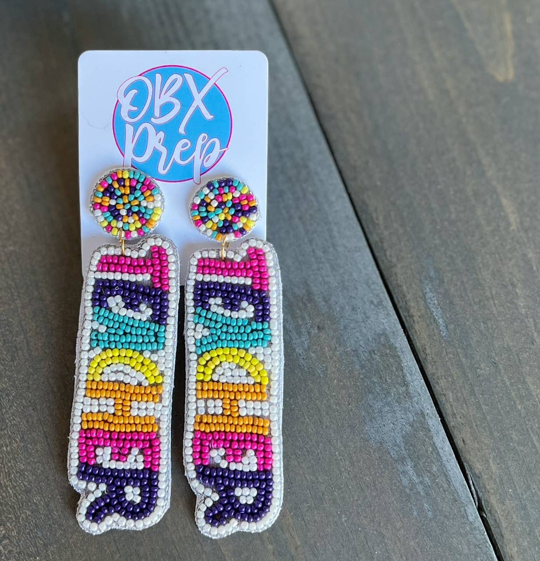 Teacher Bright Back to School Beaded Earrings