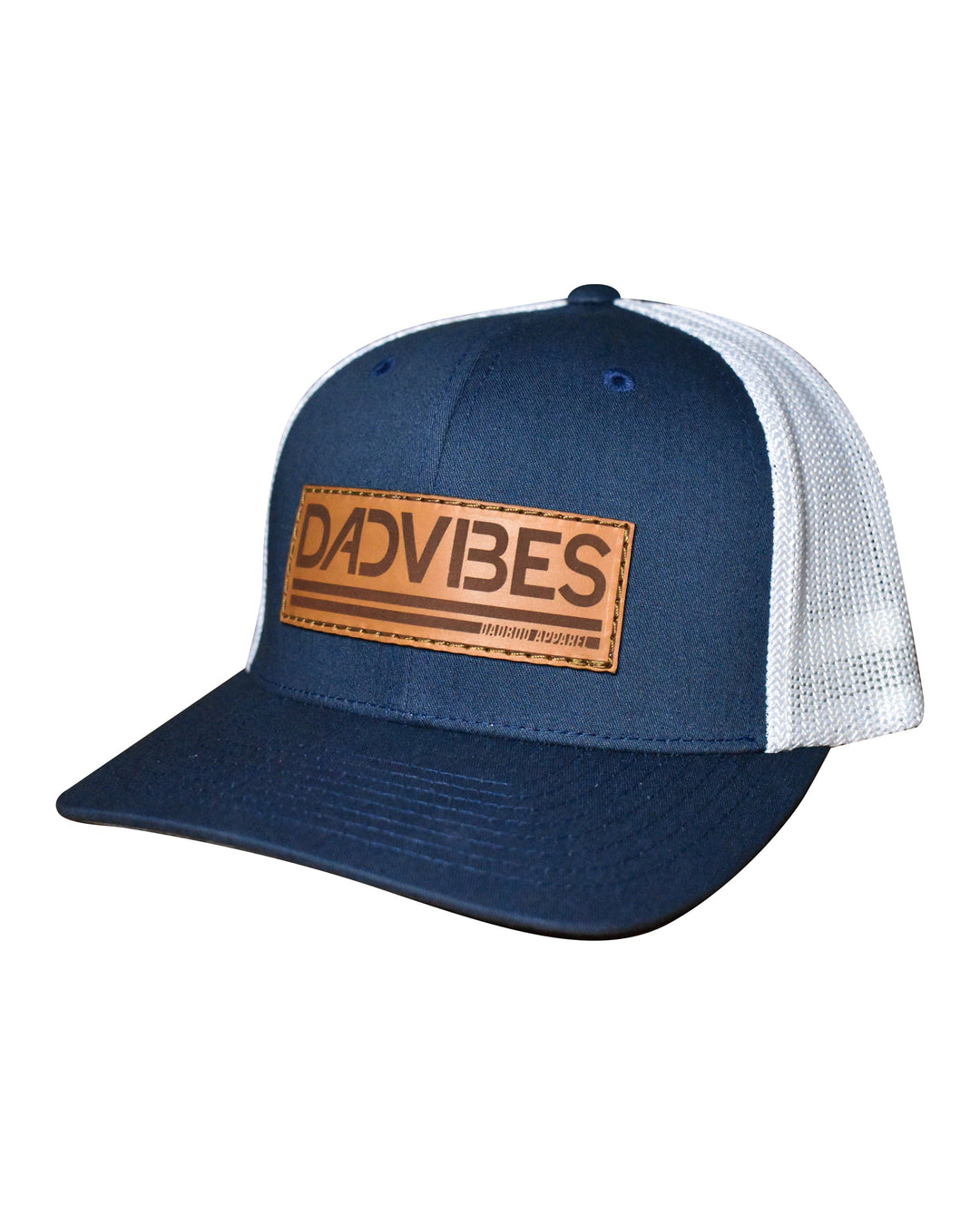 DadVibes Leather Patch Navy/White Mesh FLEXFIT