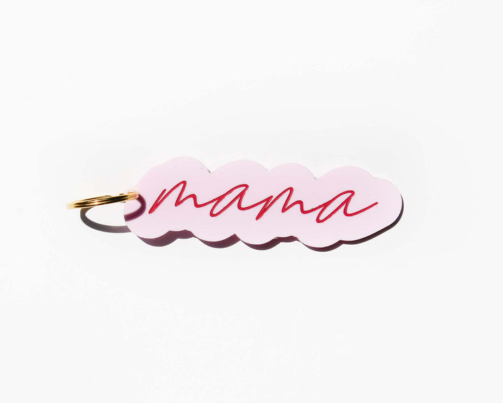 Mama Pastel Color-Filled Acrylic Keychain